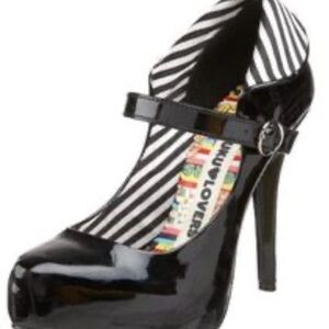 HARAJUKU LOVERS DIAMOND BLACK STILETTO HEELS BY GWEN STEFANI